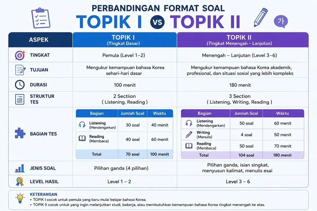 Kisi-Kisi & Bocoran Format Soal TOPIK I vs TOPIK II 2026