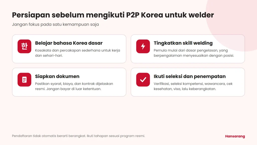 P2P Korea Welder Jalur Kerja ke Korea untuk Pemula